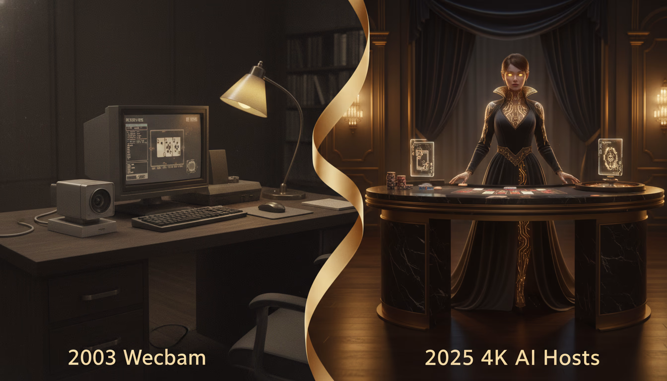 Evolution of Live Dealer Tech: From 2003 Webcam to 2025 4K AI Hosts